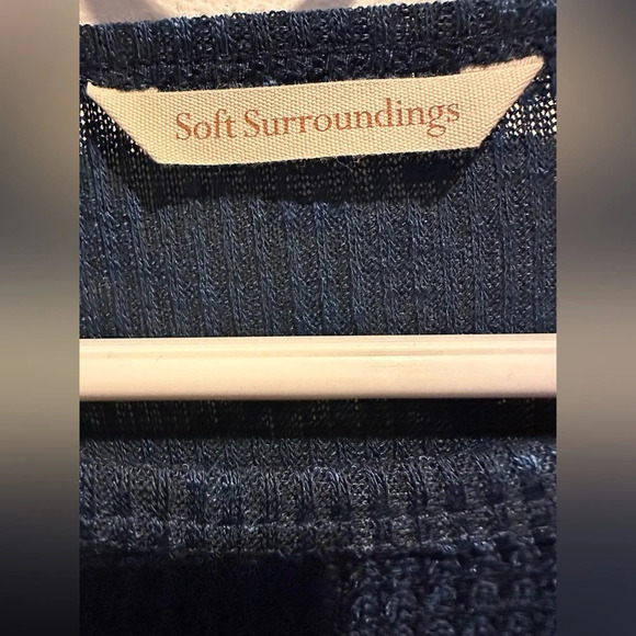 Soft Surroundings Bailey Top Waffle Knit Eyelet Sleeve Tunic NWOT - Picture 4 of 6